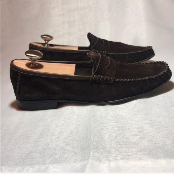 Gucci Other - GUCCI Velvet Loafers Shoes Dark Brown